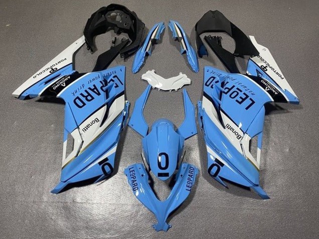2013-2024 Kawasaki EX300 Motorcycle Fairings - White Blue Black Leopard Canada