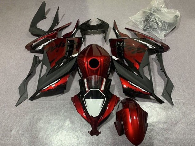 2013-2024 Kawasaki EX300 Motorcycle Fairings - Red Black White Canada
