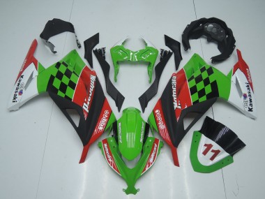 Cheap 2013-2024 Kawasaki EX300 Motorcycle Fairings - Green White Red Black Motocard Canada