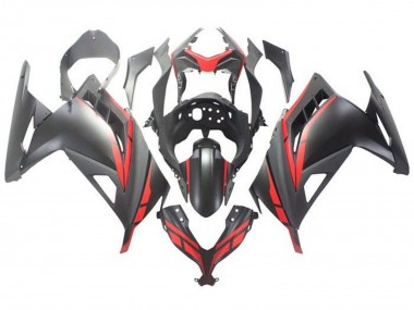 Cheap 2013-2024 Kawasaki EX300 Motorcycle Fairing - Matte Black Red Canada