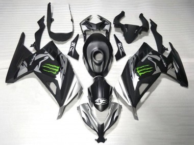 Cheap 2013-2024 Kawasaki EX300 Motorcycle Fairings - Matte Black Silver Green Monster Canada