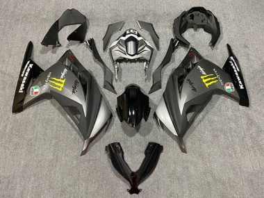 Cheap 2013-2024 Kawasaki EX300 Motorcycle Fairings - Matte Grey Black Yellow Monster Canada