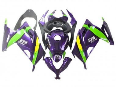 Cheap 2013-2024 Kawasaki EX300 Motorcycle Fairings - Purple Green Yellow Eva Racing Canada