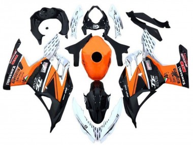 Cheap 2018-2024 Kawasaki Ninja 400 Motorcycle Fairings - Orange White Black Canada