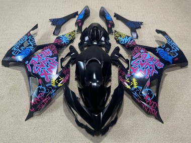 Cheap 2018-2024 Kawasaki Ninja 400 Motorcycle Fairings - Black Blue Jinx Canada