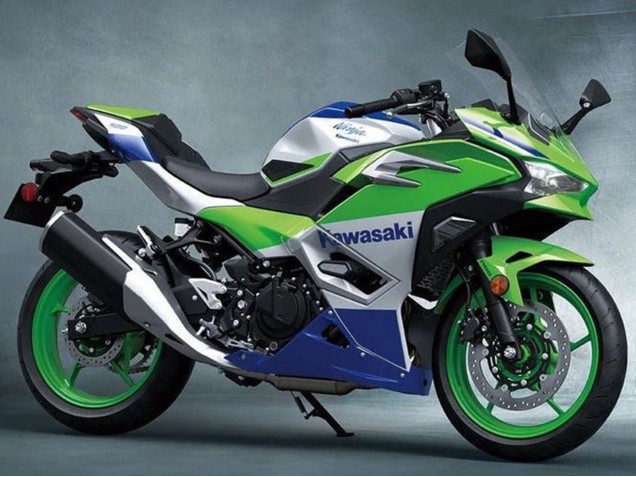 2024-2026 Kawasaki Ninja 500 EX500R Motorcycle Fairings - Silver Green Blue Canada
