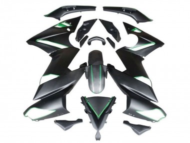 Cheap 2009-2011 Kawasaki Ninja 650 EX650 Motorcycle Fairings - Matte Black Green Stripe Canada