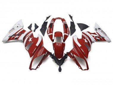 Cheap 2009-2011 Kawasaki Ninja 650 EX650 Motorcycle Fairings - Red White Star Acer Canada