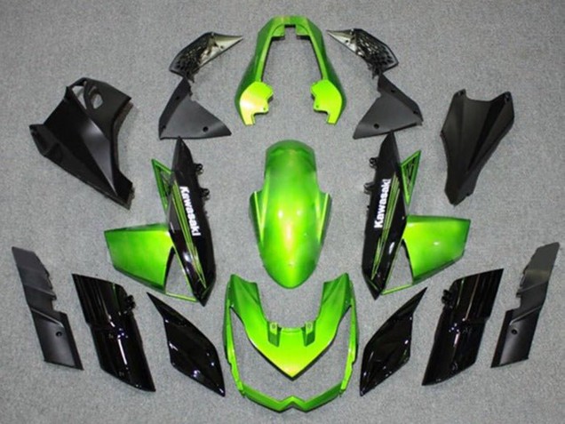 2010-2013 Kawasaki Z1000 Motorcycle Fairings - Green Black Canada