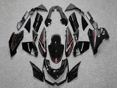 Cheap 2010-2013 Kawasaki Z1000 Motorcycle Fairings - Glossy Black Red Stripe Canada