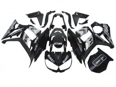 Cheap 2010-2016 Glossy Black White Mobil West Kawasaki Z1000SX Motorcycle Fairings Canada