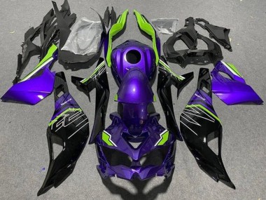 Cheap 2019-2025 Kawasaki ZX25R ZX-25R Motorcycle Fairings - Purple Green Glossy Black Canada