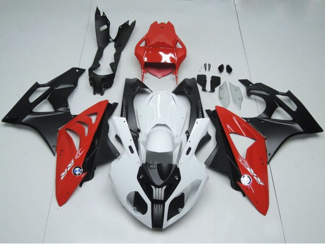 2009-2014 BMW S1000RR Motorcycle Fairings - White Red Matte Black Canada