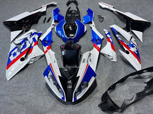 2009-2014 BMW S1000RR Motorcycle Fairings - White Red Blue Glossy Black Tyco Canada