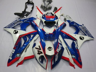Cheap 2009-2014 BMW S1000RR Motorcycle Fairings - White Red Blue GoldBet Canada