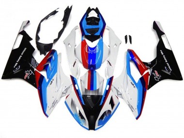 Cheap 2017-2018 BMW S1000RR Motorcycle Fairings - White Blue Red Black Stripe Canada