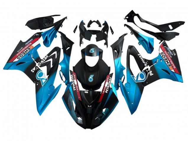 2017-2018 BMW S1000RR Motorcycle Fairings - Blue Red Matte Black Petronas Canada