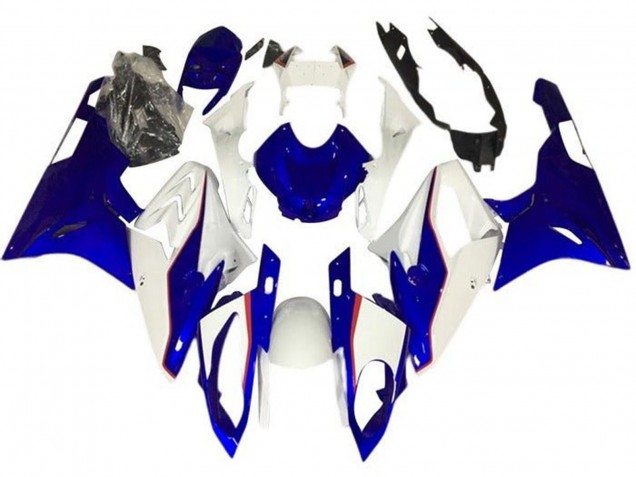 2017-2018 BMW S1000RR Motorcycle Fairings - White Blue Red Pinstripe Canada