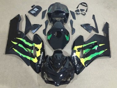 Cheap 2004-2005 Honda CBR1000RR Motorcycle Fairings - Glossy Black Green Yellow Monster Canada