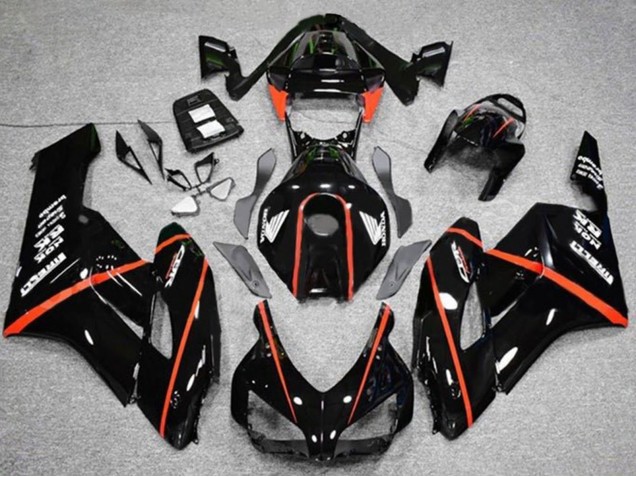 2004-2005 Honda CBR1000RR Motorcycle Fairings - Glossy Black Red Stripe Canada