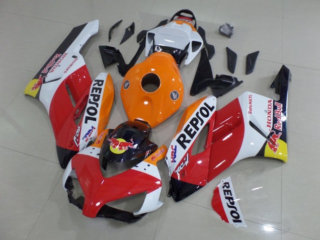 2004-2005 Honda CBR1000RR Motorcycle Fairings - Orange White Red Glossy Black Repsol Red Bull HRC Canada