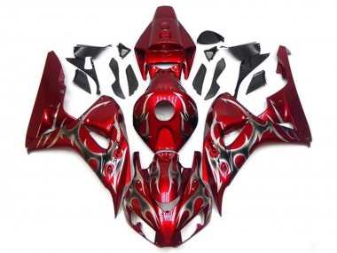Cheap 2006-2007 Honda CBR1000RR Motorcycle Fairings - Red Silver Tribal Canada