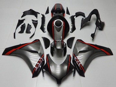 Cheap 2008-2011 Honda CBR1000RR Motorcycle Fairings - Grey Red Glossy Black Stripe Canada