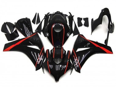 Cheap 2008-2011 Honda CBR1000RR Motorcycle Fairings - Glossy Black Red Stripe Canada