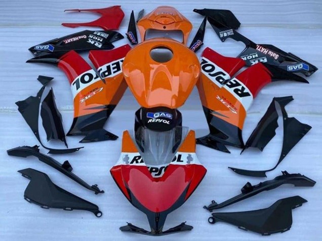 2012-2016 Honda CBR1000RR Motorcycle Fairing - Orange White Red Glossy Black Repsol Canada