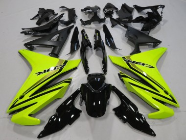 Cheap 2013-2015 Honda CBR500R Motorcycle Fairings - Neon Yellow Glossy Black Canada