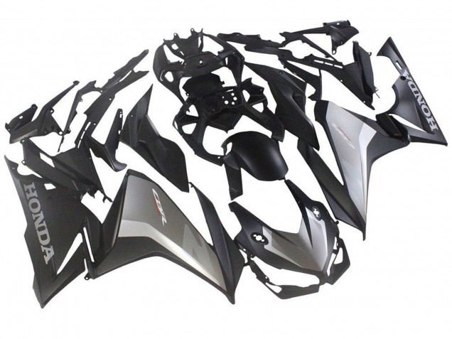 2019-2021 Honda CBR500R Motorcycle Fairings - Silver Matte Black Canada