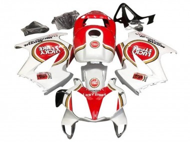 Cheap 2002-2013 Honda VFR 800 Motorcycle Fairings - White Red Lucky Strike Canada