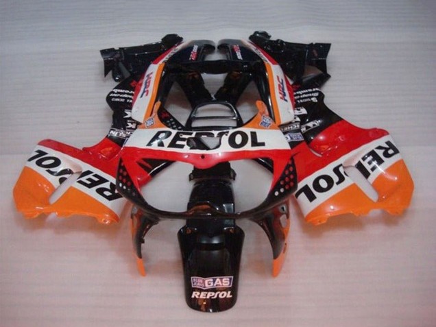 1994-1995 Honda CBR900RR 893 Motorcycle Fairings - Orange White Red Glossy Black Repsol Canada