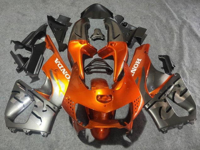 1998-1999 Honda CBR900RR 919 Motorcycle Fairings - Silver Orange Chrome Canada