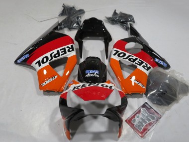 Cheap 2002-2003 Honda CBR900RR 954 Motorcycle Fairings - Orange White Red Glossy Black Repsol Canada