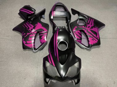 Cheap 2001-2003 Honda CBR600 F4i Motorcycle Fairings - Pink Matte Black Skull Canada