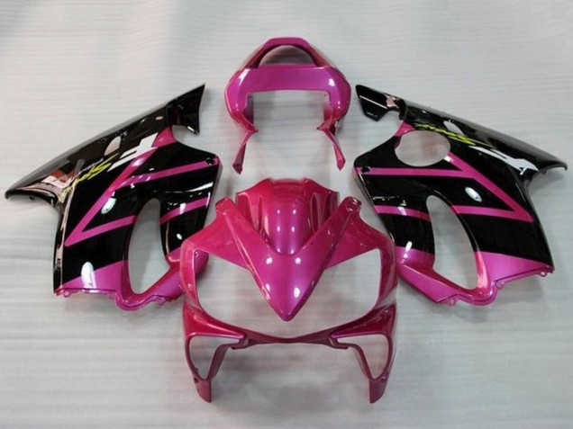 2001-2003 Honda CBR600 F4i Motorcycle Fairings - Pink Glossy Black Stripe Canada