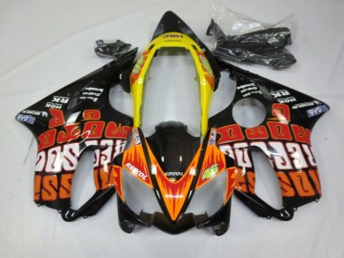 Cheap 2004-2007 Honda CBR600 F4i Motorcycle Fairings - Yellow Orange Glossy Black Rossi Canada