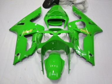 Cheap 2003-2004 Kawasaki ZX6R Motorcycle Fairings - Green Gold Decal Canada