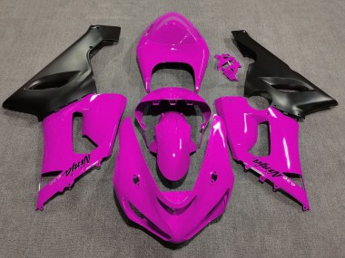 Cheap 2005-2006 Kawasaki ZX6R Motorcycle Fairings - Pink Matte Black Canada