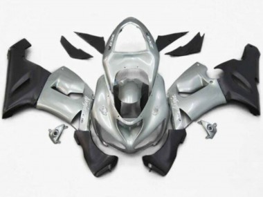 Cheap 2005-2006 Kawasaki ZX6R Motorcycle Fairings - Silver Matte Black Canada