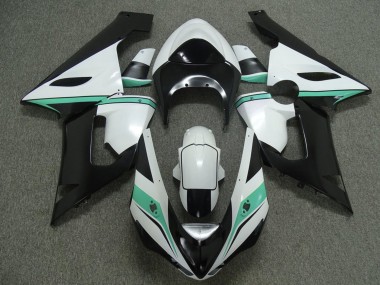 Cheap 2005-2006 Kawasaki ZX6R Motorcycle Fairings - White Black Green Canada