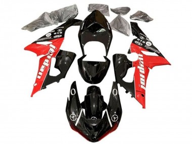 Cheap 2005-2006 Kawasaki ZX6R Motorcycle Fairings - Glossy Black Red White Jordan Canada