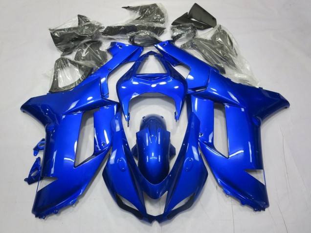 2007-2008 Kawasaki ZX6R Motorcycle Fairings - Blue Canada