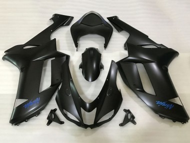 Cheap 2007-2008 Kawasaki ZX6R Motorcycle Fairings - Matte Black Blue Ninja Canada