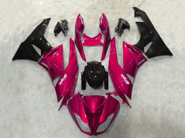 Cheap 2009-2012 Kawasaki ZX6R Motorcycle Fairings - Candy Red Glossy Black Canada