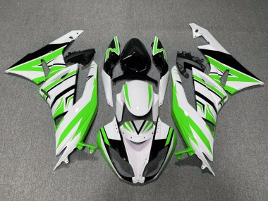 Cheap 2009-2012 Kawasaki ZX6R Motorcycle Fairing - White Green Black Canada
