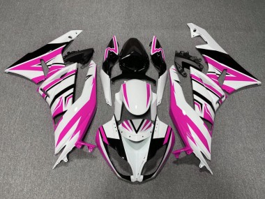 Cheap 2009-2012 Kawasaki ZX6R Motorcycle Fairings - White Pink Black Canada