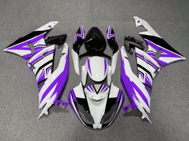 Cheap 2009-2012 Kawasaki ZX6R Motorcycle Fairings - White Purple Black Canada