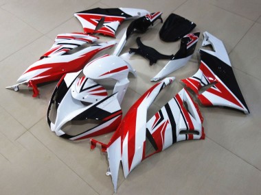 Cheap 2009-2012 Kawasaki ZX6R Motorcycle Fairings - White Red Black Canada